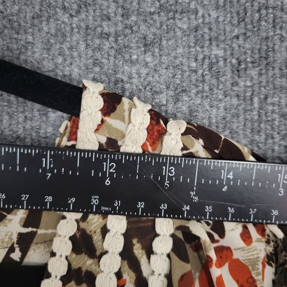 COCOMO Novelty Leopard Cat Tribal Short Sleeve Stretch Top Mob Wife SIZE 1X - Picture 7 of 9